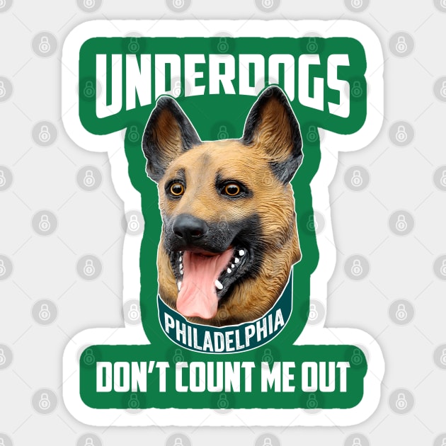 Philadelphia City Underdogs Football Lover Fan Sticker by JJDezigns